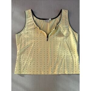 Vintage TAIL Butter Yellow Crop Top Tenniscore Sporty All American Preppy